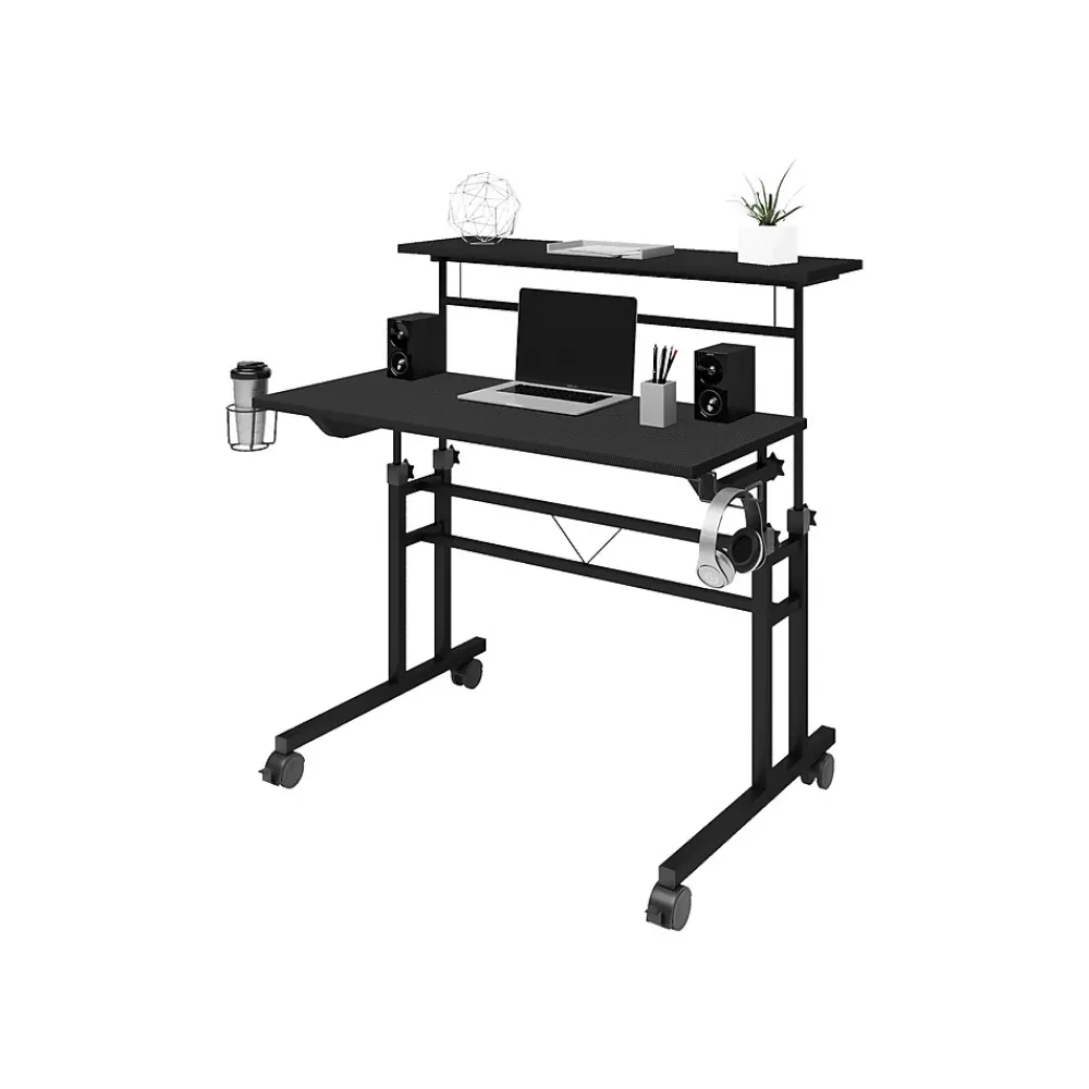 Corner Desks*Techni Mobili 36" Mobile Desk, Black (RTA-3800SU-BK)