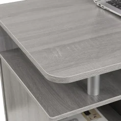 Corner Desks*Techni Mobili Complete Computer Workstation Desk With Storage, Gray (RTA-8211-GRY)