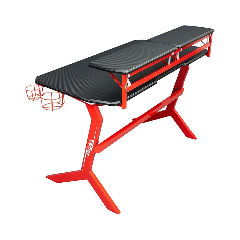Computer Desks*Techni Sport Stryker 50" Computer Desk, Red/Black (RTA-TS201-RED)
