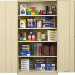 Storage Cabinets*Tennsco 72" Steel Storage Cabinet with 5-Shelves, Putty (7218-PY) Champagne Putty