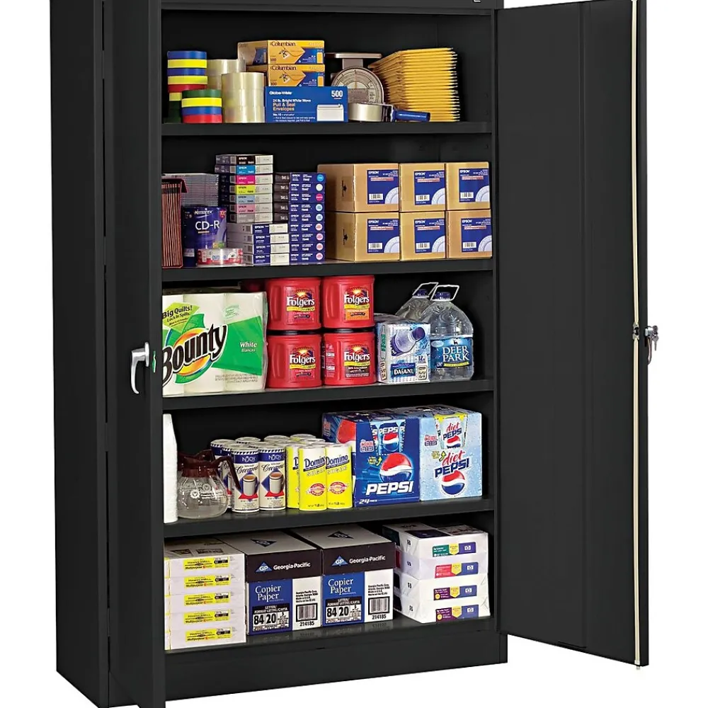 Storage Cabinets*Tennsco Assembled Jumbo 18"D Steel Storage Cabinet, Black