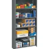 Bookcases*Tennsco ® Closed Commercial Steel Shelving, 6-Shelf, Medium Gray, 75Hx36Wx12"D