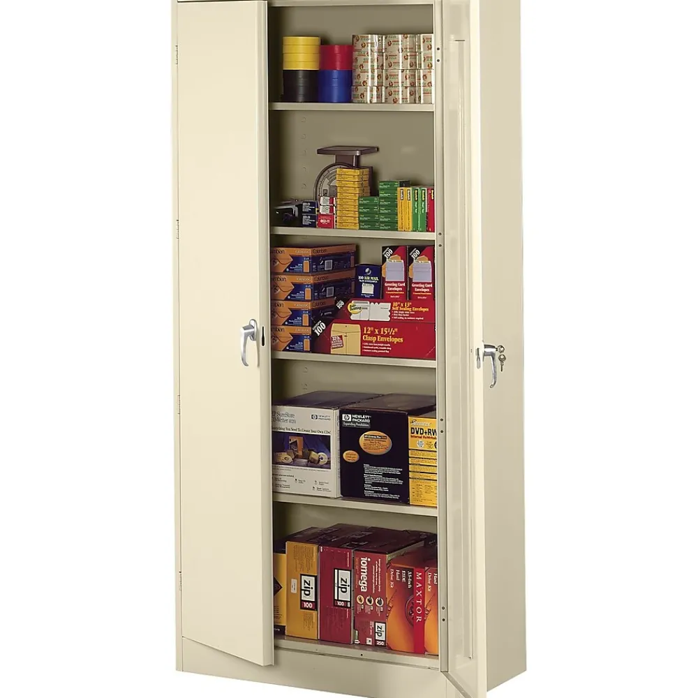 Storage Cabinets*Tennsco Deluxe Storage Cabinet, 5-Shelf, Putty, 78"H x 36"W x 18"D