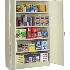 Storage Cabinets*Tennsco 78"H Assembled Jumbo Steel Storage Cabinet with 4-Shelves, Putty (TNN-J1878SUPY)