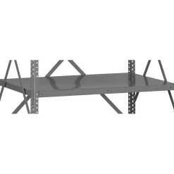 Shelving*Tennsco Industrial Shelf with Clips, Supports 650 lb., Medium Grey, 48"W x 12"D