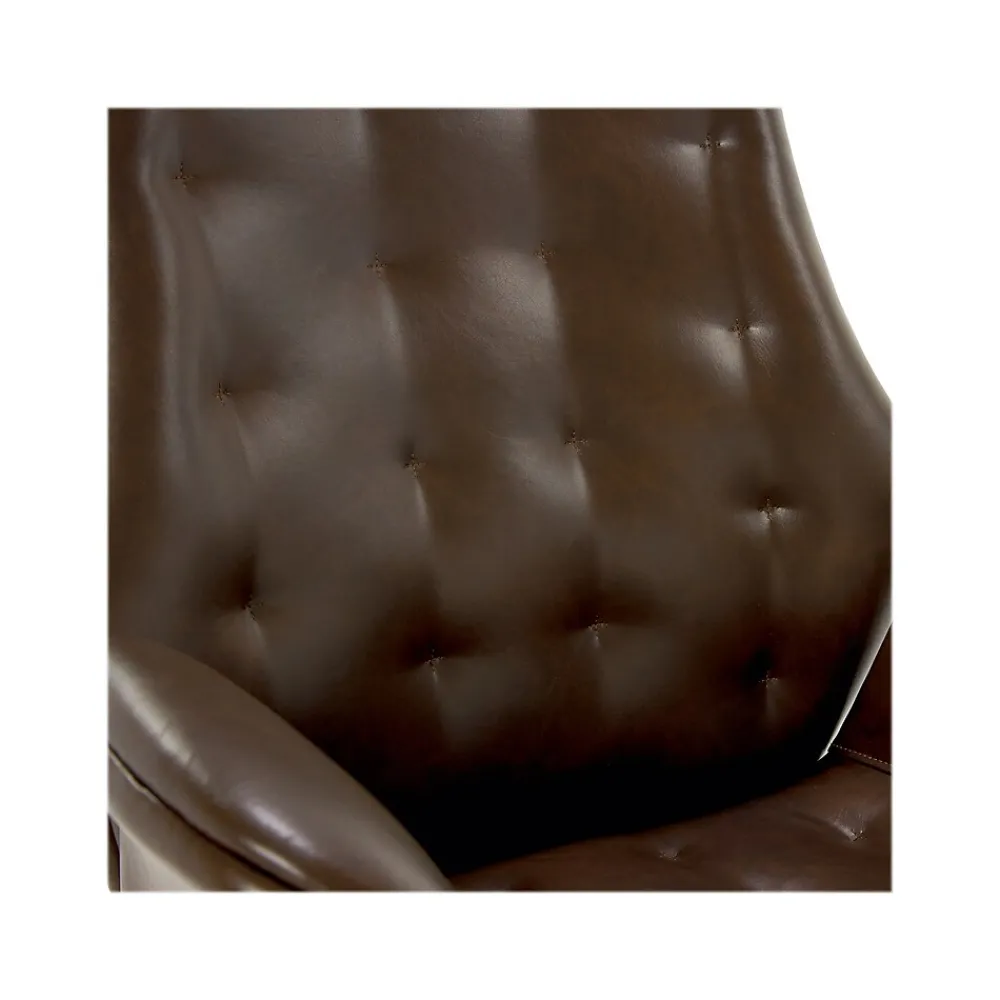 Office Chairs*Thomasville Furniture Brooks Ergonomic Bonded Leather Swivel Executive Chair, Brown (51493-BRN)