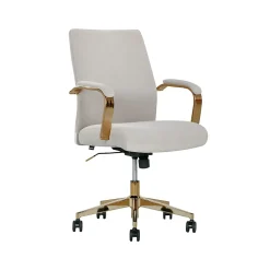 Ergonomic Chairs*Thomasville Furniture Jolie Ergonomic Fabric Swivel Desk Chair, (60068-LGRY) Light Gray
