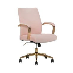 Office Chairs*Thomasville Furniture Jolie Ergonomic Fabric Swivel Desk Chair, (60068-BLSH) Blush