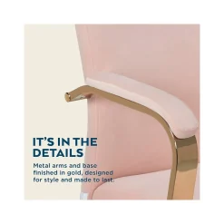 Office Chairs*Thomasville Furniture Jolie Ergonomic Fabric Swivel Desk Chair, (60068-BLSH) Blush