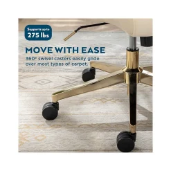 Ergonomic Chairs*Thomasville Furniture Jolie Ergonomic Fabric Swivel Desk Chair, (60068-CRM) Cream