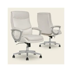 Ergonomic Chairs*Thomasville Furniture Josephine Ergonomic Bonded Leather Swivel Manager Chair, Beige (60071-CRM) Cream