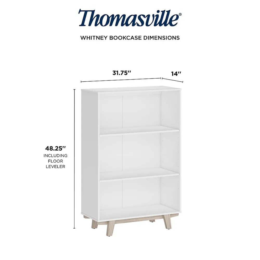 Bookcases*Thomasville Furniture Whitney 3-Shelf 48"H Bookcase, White (SPLS-WHBK-TV)