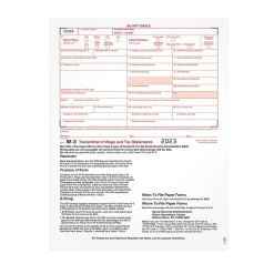 Tax Forms*TOPS 2024 W-3 Tax Form, 1-Part, 25 Forms/Pack (LW325)