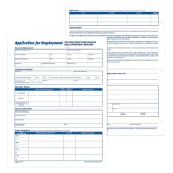 Hr Forms*TOPS ® Application for Employment, 2-Sided, 8-1/2 x 11