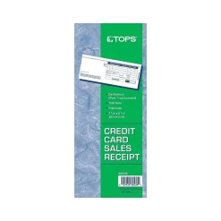 Accounting & Record Journals*TOPS Credit Card Sales 3-Part Carbonless Receipt, 3.25"L x 7.88"W, 100/Pack (TOP 38538)