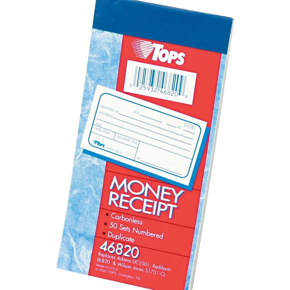Accounting & Record Journals*TOPS 2-Part Money/Rent Receipt Book, 5.37" x 2.75", White, 50 Forms (46820)