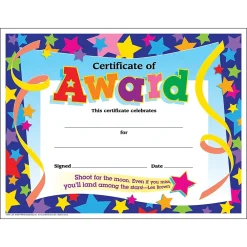 Awards & Certificates*Trend Enterprises TREND Certificate of Award Colorful Classics Certificates, 30 Per Pack, 6 Packs (T-2951-6)