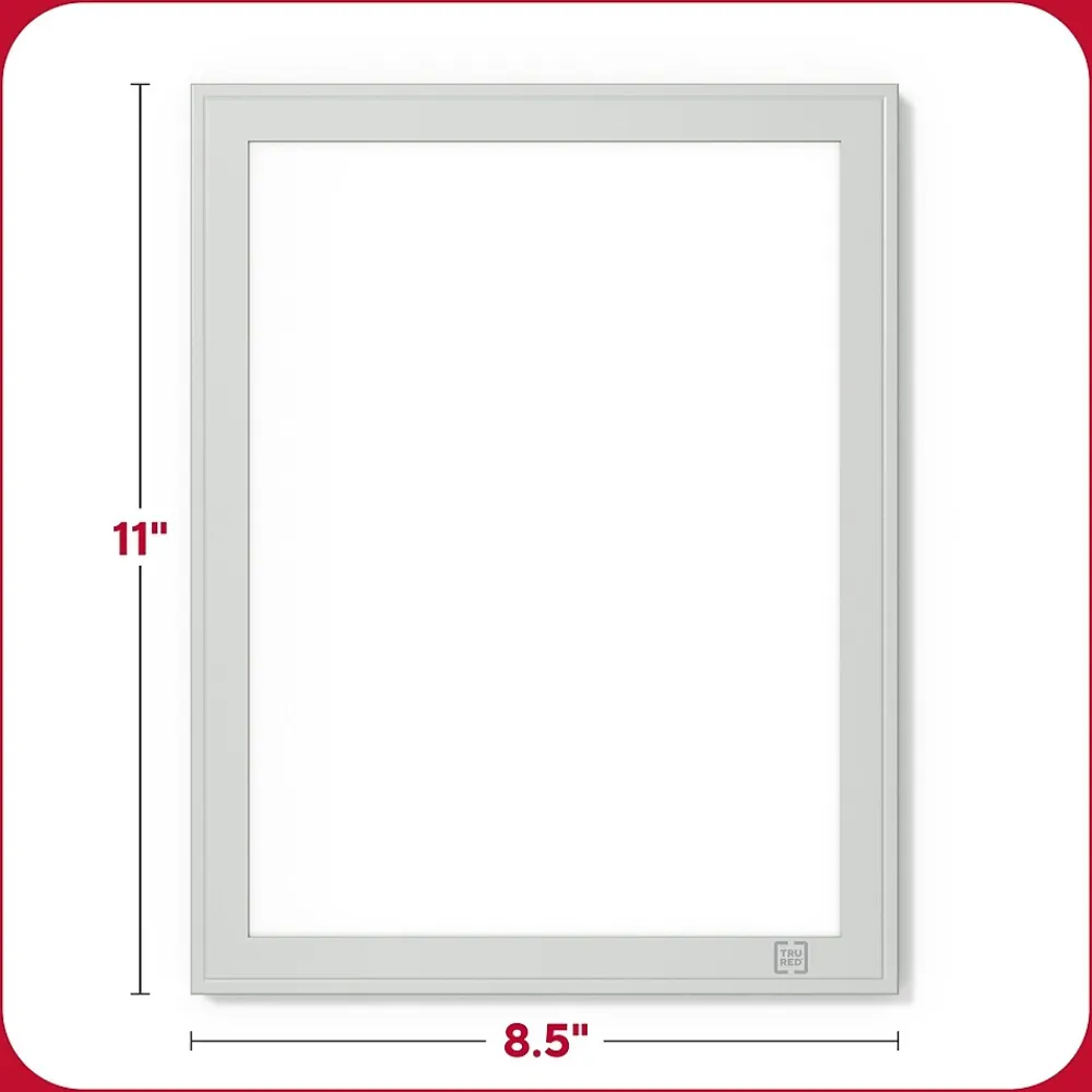 Dry Erase*TRU RED Melamine Dry-Erase Whiteboard, Aluminum Frame, 8.5" x 11" (TR62580)
