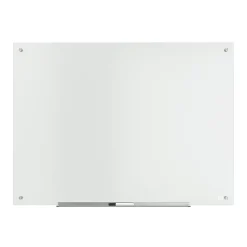 Dry Erase*TRU RED ™ Tempered Glass Dry Erase Board, Frosted, 4' x 3' (TR61199)