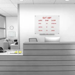 Dry Erase*TRU RED ™ Tempered Glass Dry Erase Board, Frosted, 4' x 3' (TR61199)