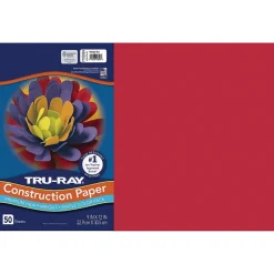 Construction Paper*Pacon Tru-Ray 12" x 18" Construction Paper, Holiday Red, 50 Sheets (P102994)