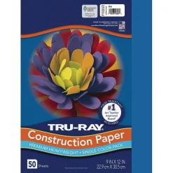 Construction Paper*Pacon Tru-Ray 9" x 12" Construction Paper, Blue, 50 Sheets (P103022)