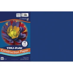 Construction Paper*Pacon Tru-Ray 12" x 18" Construction Paper, Royal Blue, 50 Sheets (P103049)