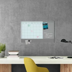 Dry Erase*U Brands Combination Dry-Erase Whiteboard, Aluminum Frame, 3' x 2' (3197U00-01)