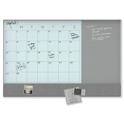 Dry Erase*U Brands Combination Dry-Erase Whiteboard, Aluminum Frame, 3' x 2' (3197U00-01)