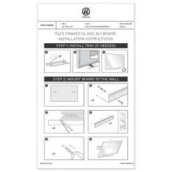 Dry Erase*U Brands Combination Dry-Erase Whiteboard, Aluminum Frame, 3' x 2' (3197U00-01)