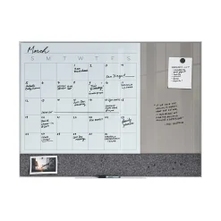 Dry Erase*U Brands Combination Dry-Erase Whiteboard, Aluminum Frame, 4' x 3' (3198U00-01)