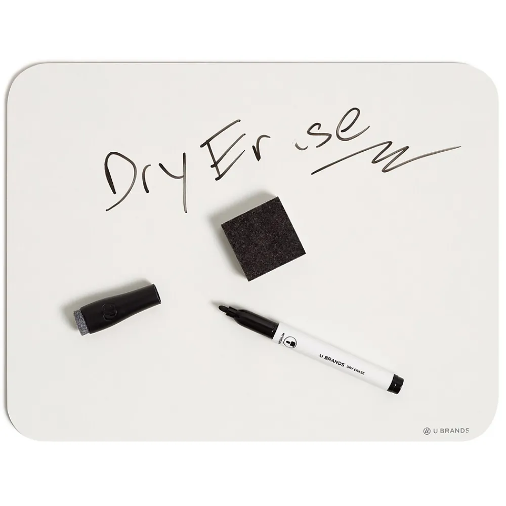 Dry Erase*U Brands Dry-Erase Whiteboard, 12" x 9", 6/Pack (3135U00-01)