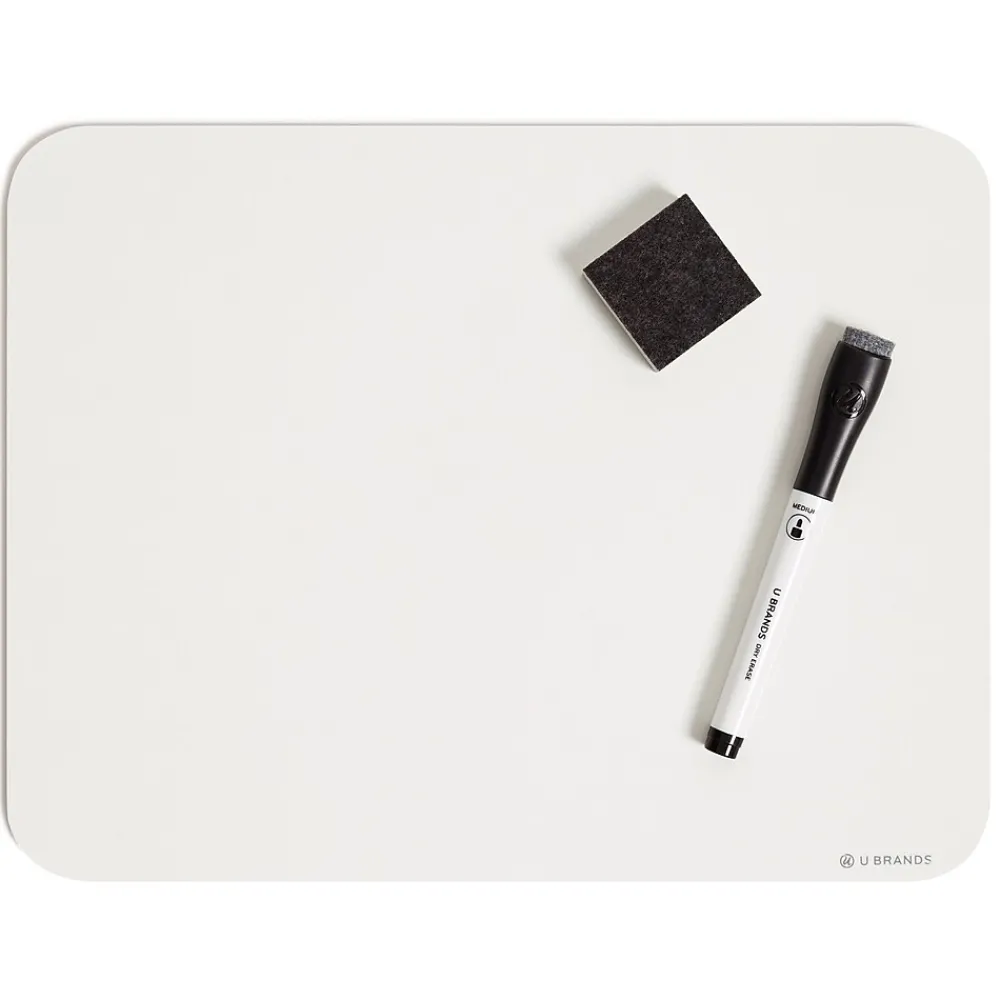 Dry Erase*U Brands Dry-Erase Whiteboard, 12" x 9", 6/Pack (3135U00-01)
