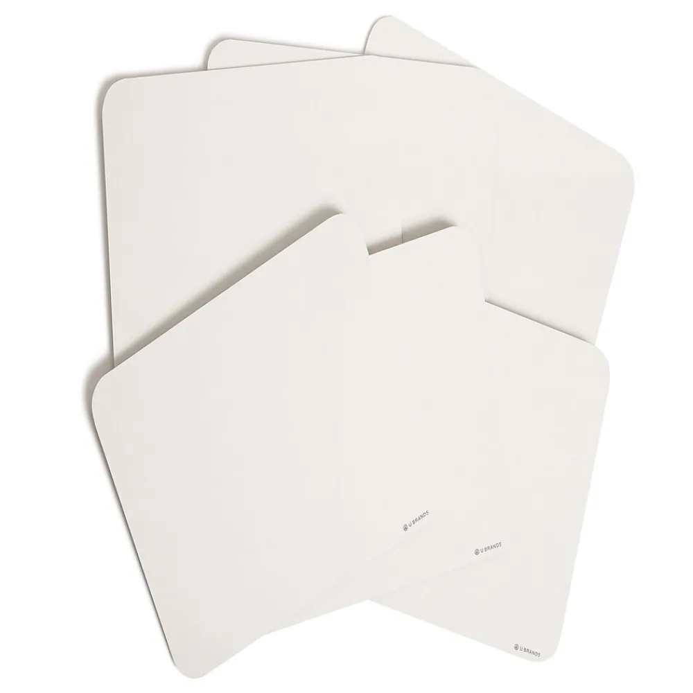 Dry Erase*U Brands Dry-Erase Whiteboard, 12" x 9", 6/Pack (3135U00-01)