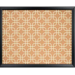 Bulletin*U Brands Fashion Cork Bulletin Board, 20" x 16", Black Frame (305U00-01)