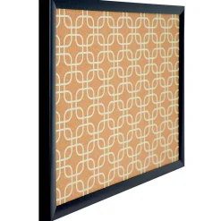 Bulletin*U Brands Fashion Cork Bulletin Board, 20" x 16", Black Frame (305U00-01)
