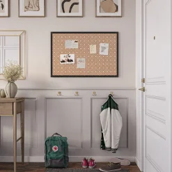 Bulletin*U Brands Fashion Cork Bulletin Board, Black Frame, 3' x 2' (2884U00-01)