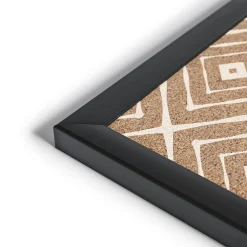 Bulletin*U Brands Fashion Cork Bulletin Board, Black Frame, 3' x 2' (2884U00-01)