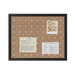 Bulletin*U Brands Fashion Cork Bulletin Board, Black Frame, 16
