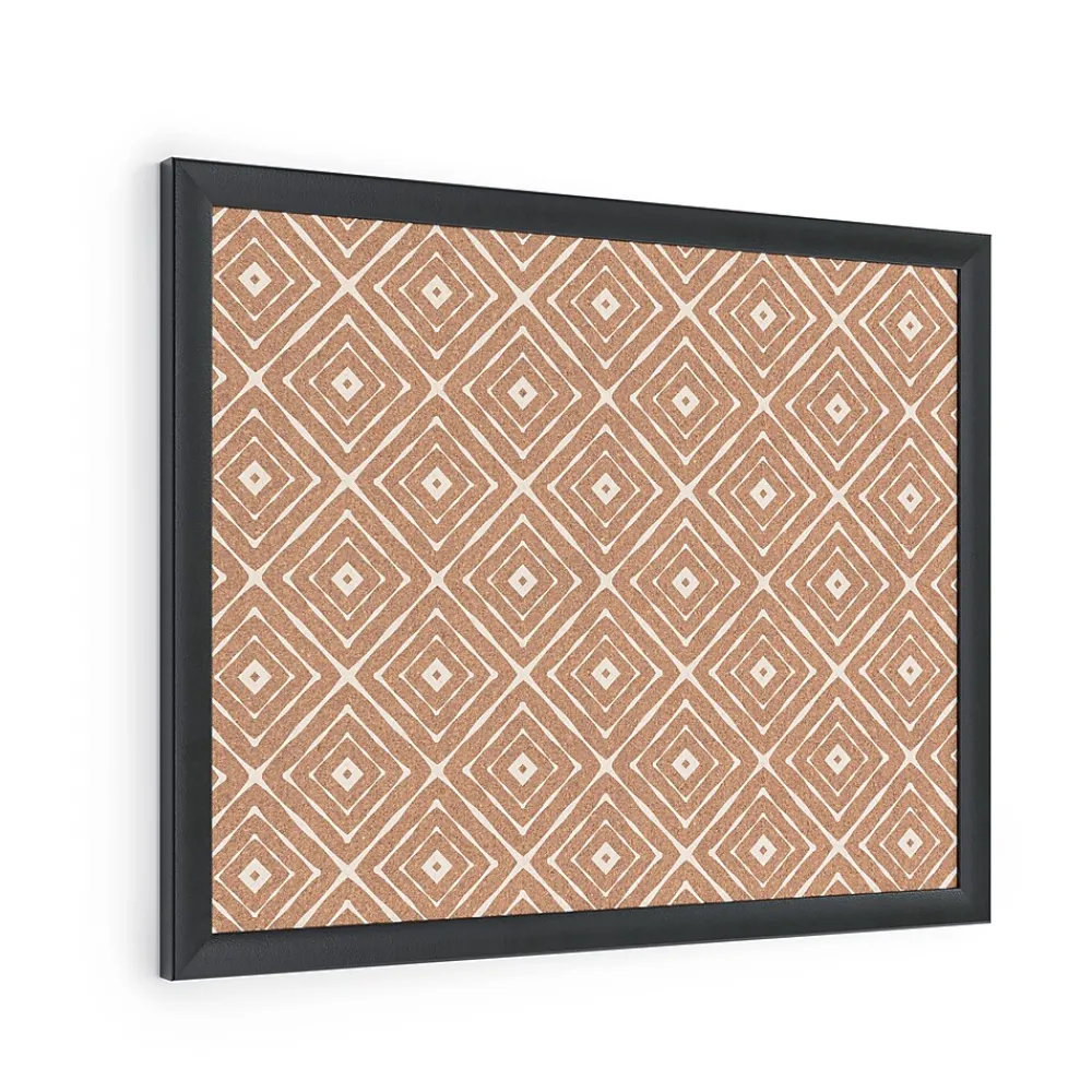 Bulletin*U Brands Fashion Cork Bulletin Board, Black Frame, 16"H x 20"W (2883U00-01)