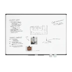Dry Erase*U Brands PINIT Steel Dry-Erase Whiteboard, Aluminum Frame, 6' x 4' (2808U00-01)