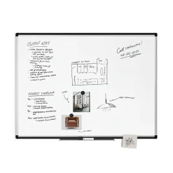 Dry Erase*U Brands PINIT Steel Dry-Erase Whiteboard, Aluminum Frame, 4' x 3' (2807U00-01)