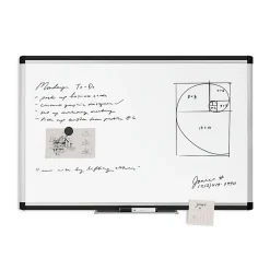Dry Erase*U Brands PINIT Steel Dry-Erase Whiteboard, Aluminum Frame, 3' x 2' (2805U00-01)