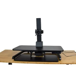 Standing Desks*Uncaged Ergonomics Electric Standing Desk Conversion Powered Sit to Stand Converter, Black (ESDC-b)