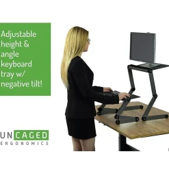 Standing Desks*Uncaged Ergonomics WorkEZ Standing Desk, Black (WESDB)