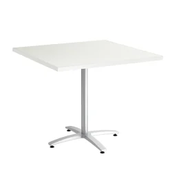 Conference Room Tables*Union & Scale ™ Multipurpose 36" Square Silver Mesh Laminate Seated Height Silver Base Table (54824)