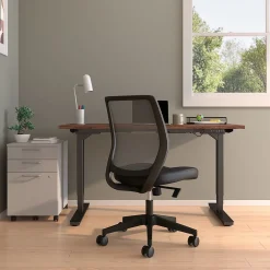Office Chairs*Union & Scale ™ Essentials™ Armless Ergonomic Fabric Swivel Task Chair, Black (UN59378)