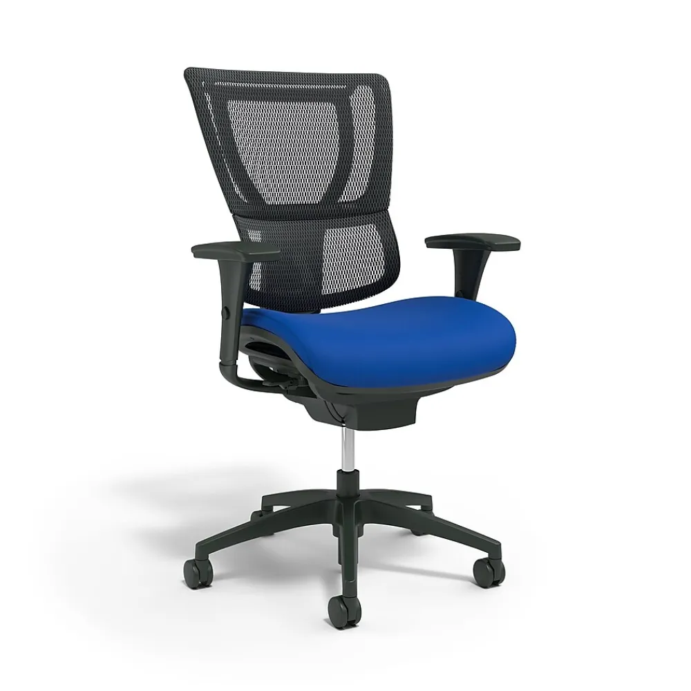 Office Chairs*Union & Scale FlexFit™ Ergonomic Mesh Swivel Task Chair, Blue/Black (UN59413)