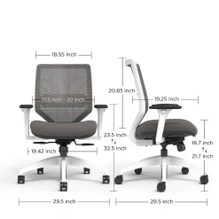 Ergonomic Chairs*Union & Scale ™ Lewis Ergonomic Mesh Swivel Computer and Desk Chair, (UN55655-CC) Charcoal