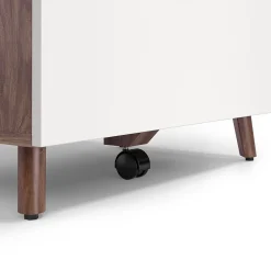 File Cabinets*Union & Scale ™ MidMod 2-Drawer Mobile Lateral File Cabinet, Letter/Legal, Lockable, 21.1